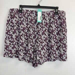 Stitch Fix MARKET‎ & SPRUCE Women's XL Tenny Extra High Rise Flowy Short Floral